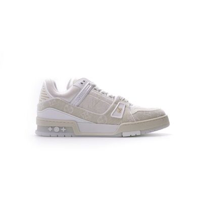 EM Sneakers Louis Vuitton Trainer White Denim 02