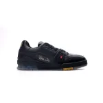 EM Sneakers Louis Vuitton Trainer Black Litchi Pattern