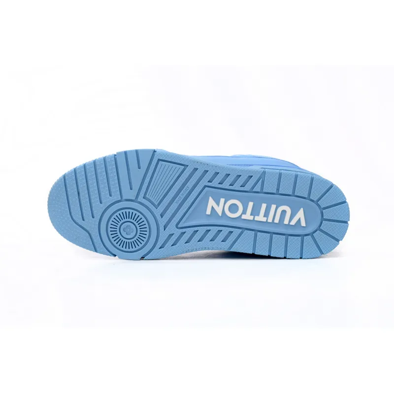 EM Sneakers Louis Vuitton Trainer All Blue Embossing