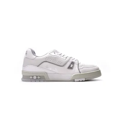 EM Sneakers Louis Vuitton Trainer White Litchi Pattern 02