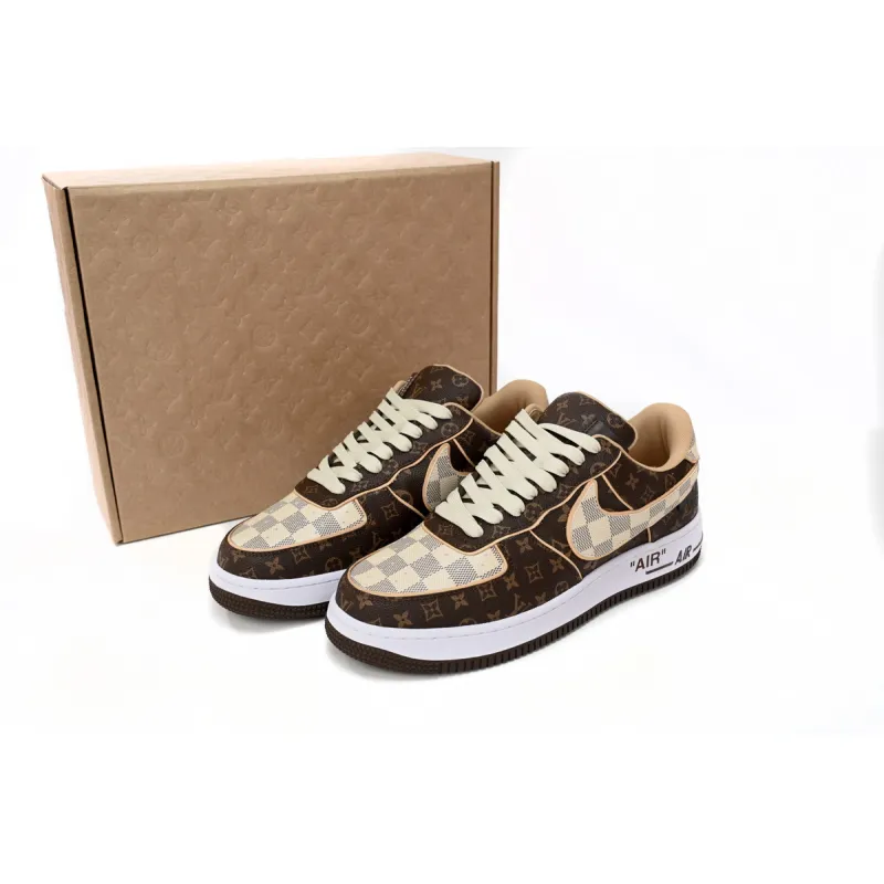 EM Sneakers Louis Vuitton x Nike Air Force 1 Coffee