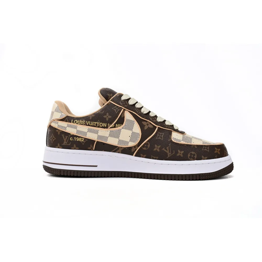 EM Sneakers Louis Vuitton x Nike Air Force 1 Coffee