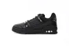 EM Sneakers Louis Vuitton Trainer All Black Embossing