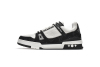 EM Sneakers Louis Vuitton Trainer Black and White Cloth Cover