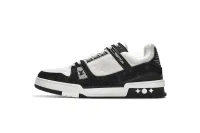 EM Sneakers Louis Vuitton Trainer Black And White Cloth Cover