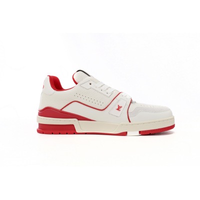 EM Sneakers Louis Vuitton Trainer All Blue White Red Lychee Pattern 02