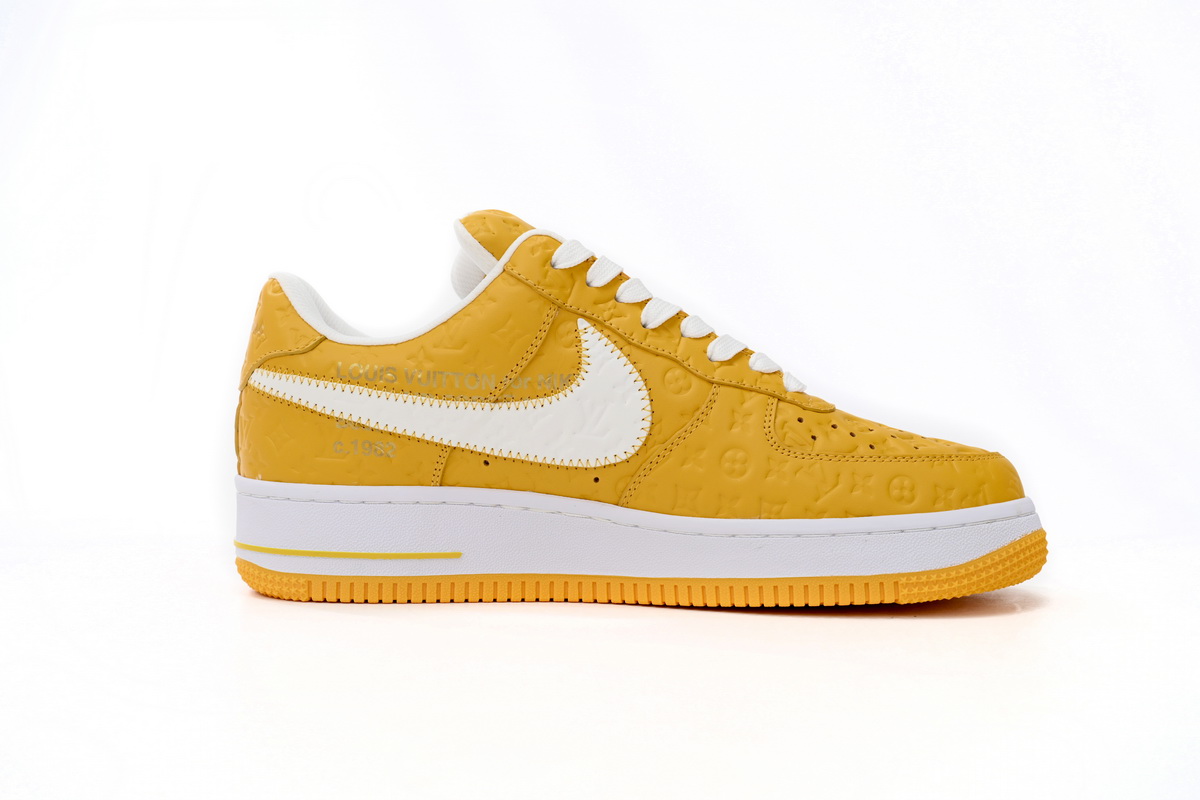EM Sneakers Louis Vuitton x Nike Air Force 1 Co Branded White Yellow