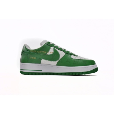 EM Sneakers Louis Vuitton x Nike Air Force 1 White Green 02