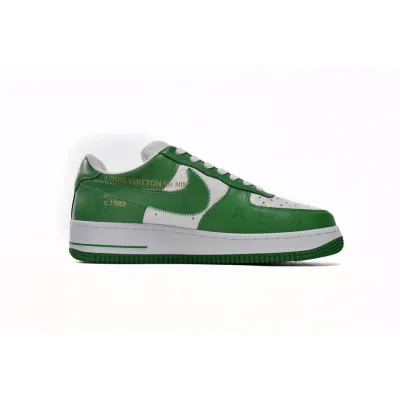 EM Sneakers Louis Vuitton x Nike Air Force 1 White Green 02