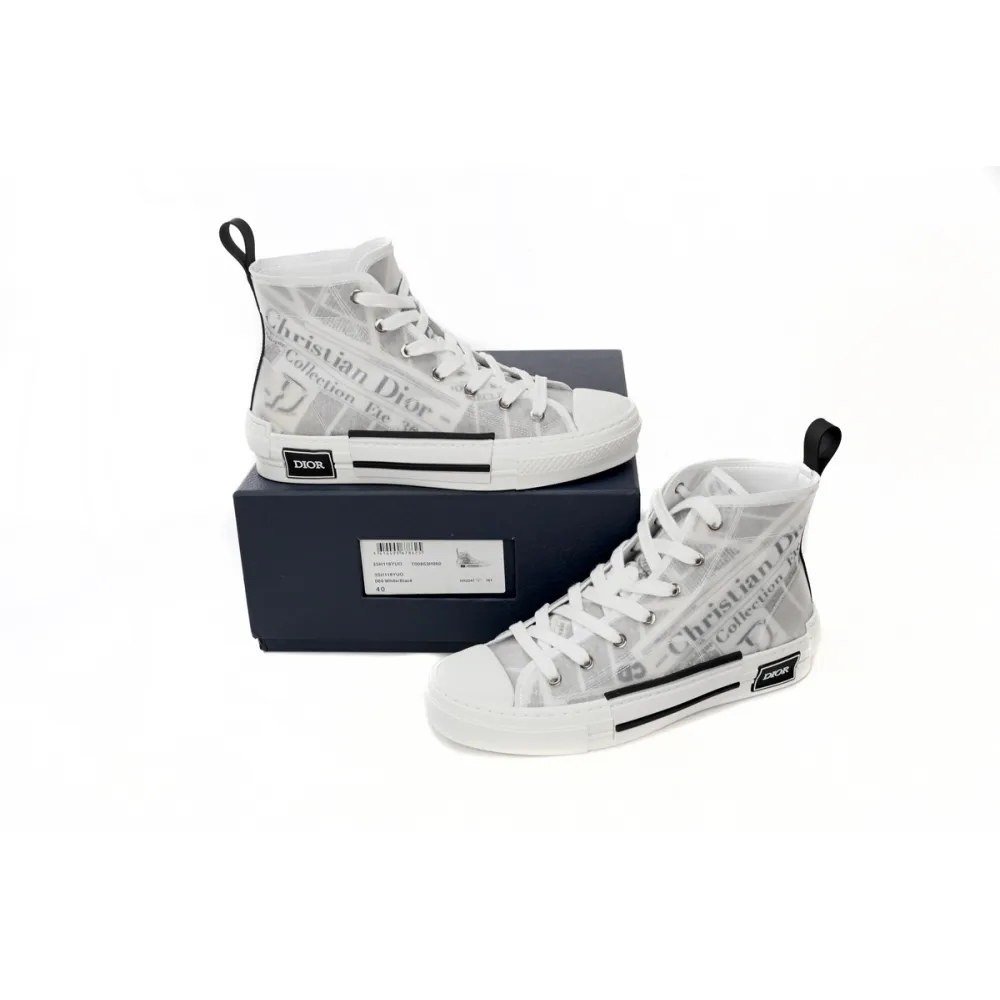 EM Sneakers Dior B23 High Top Daniel Arsham Newspaper