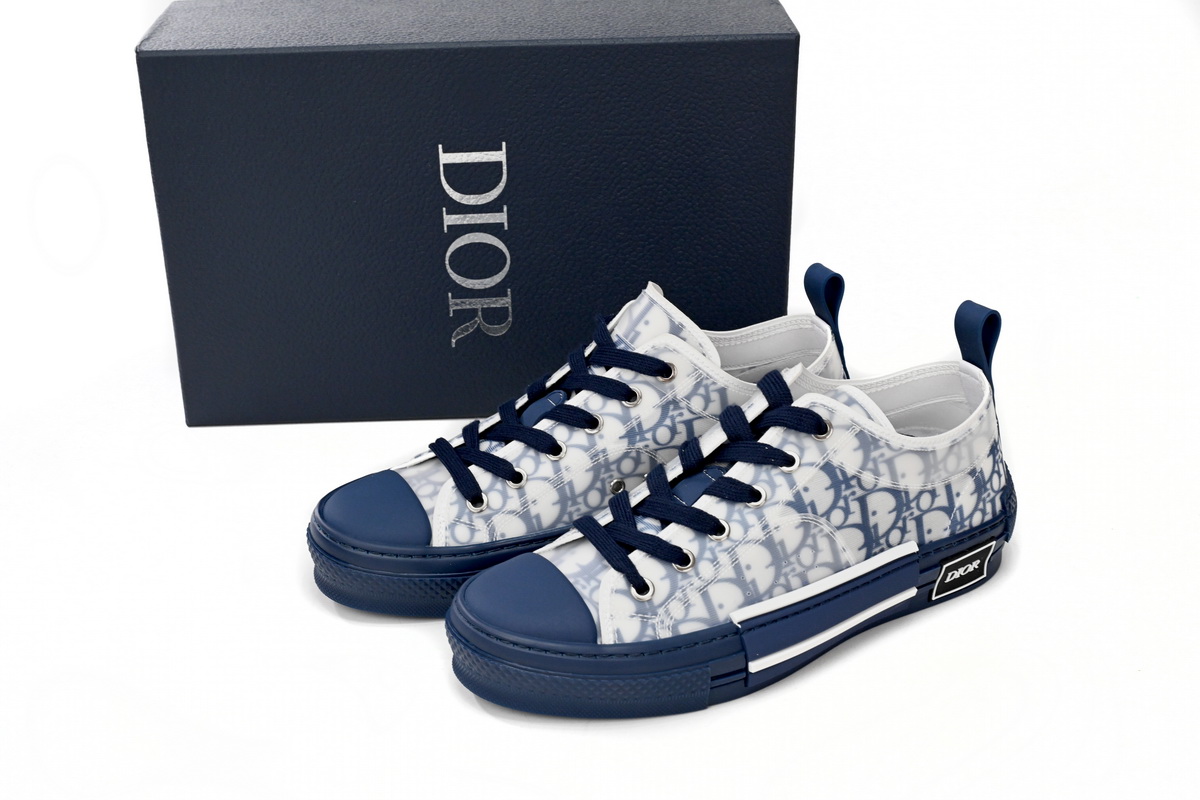 EM Sneakers Dior B23 Low Top Oblique Transparency White Blue