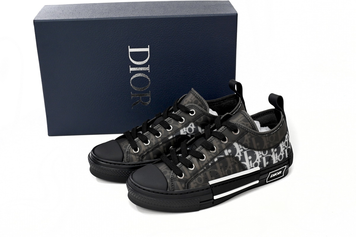 EM Sneakers Dior B23 Low Top Canvas Oblique Black