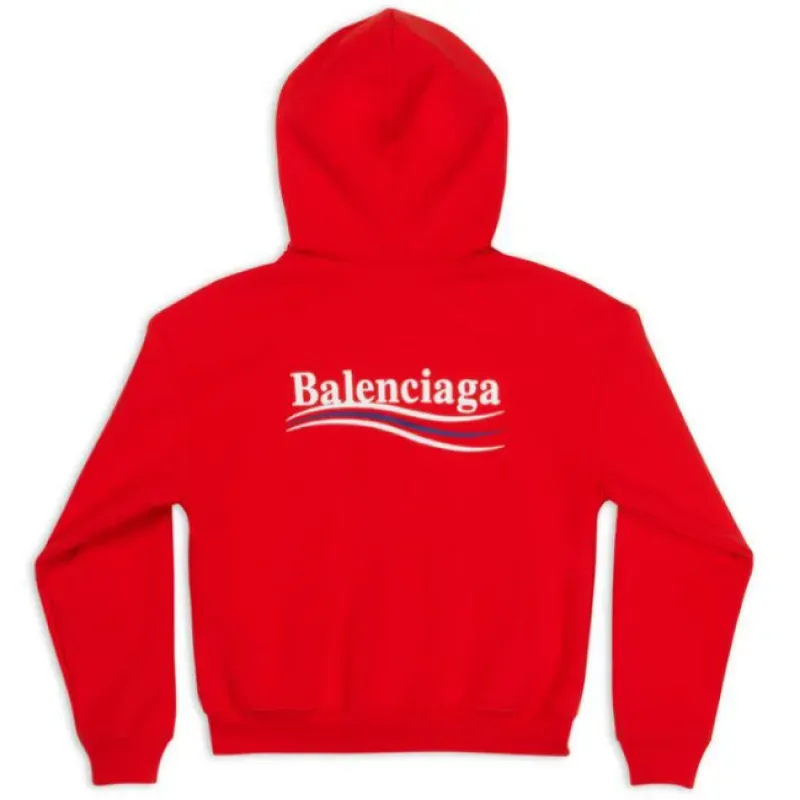 EM Sneakers WOMEN'S POLITICAL CAMPAIGN SHRUNK ZIP-UP HOODIE SMALL FIT IN RED