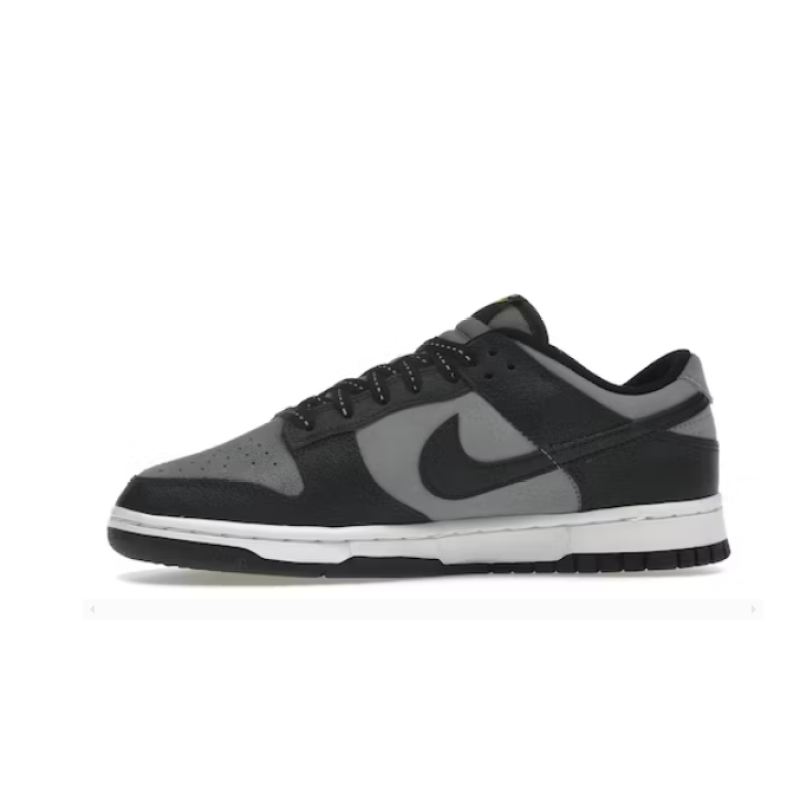 EM Sneakers Nike Dunk Low Black Cool Grey Volt Mini Swoosh
