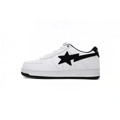 EM Sneakers A Bathing Ape Bape Sta Low White And Black Tick 01