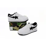 EM Sneakers A Bathing Ape Bape Sta Low White And Black Tick