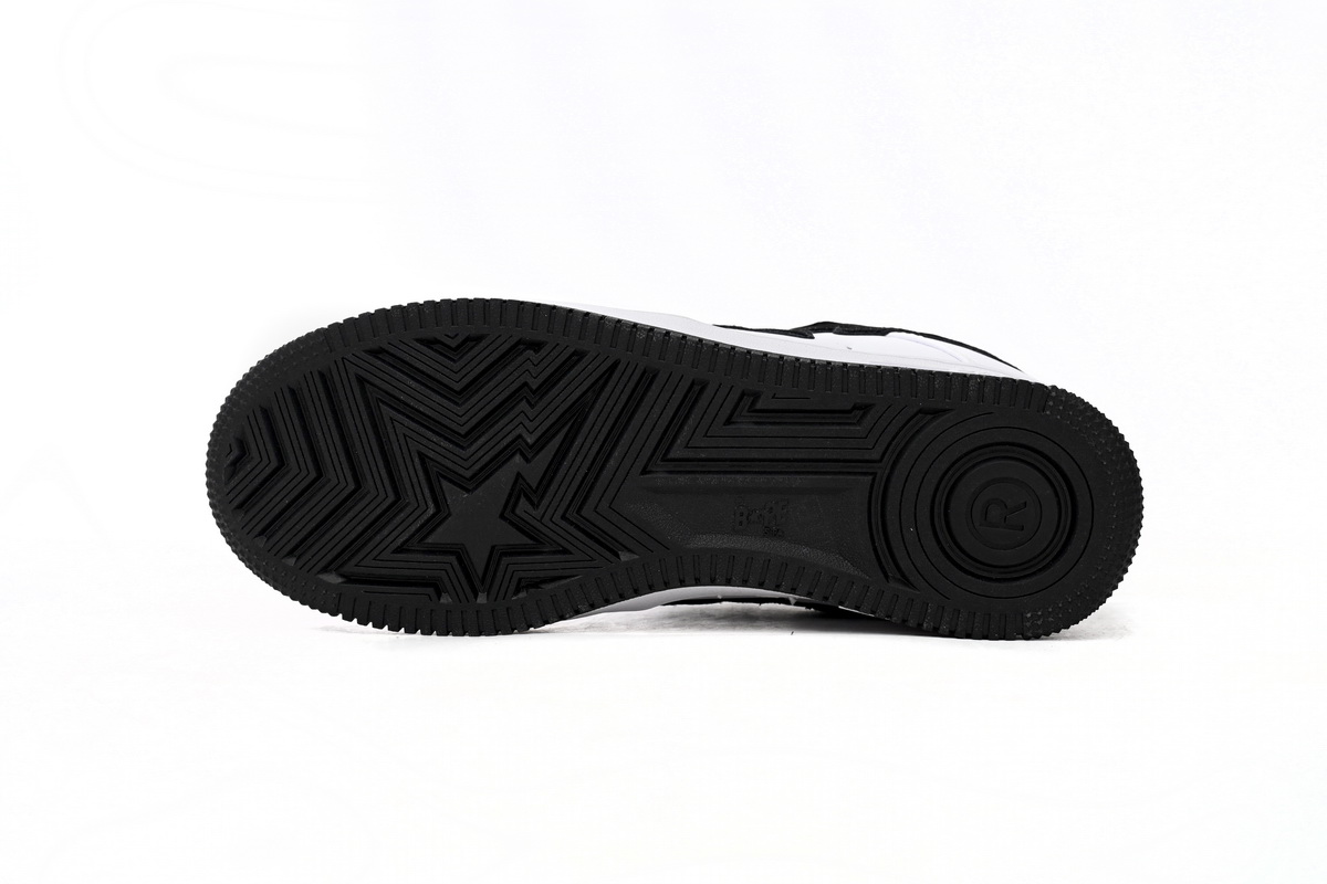 EM Sneakers A Bathing Ape Bape Sta Low White And Black Tick