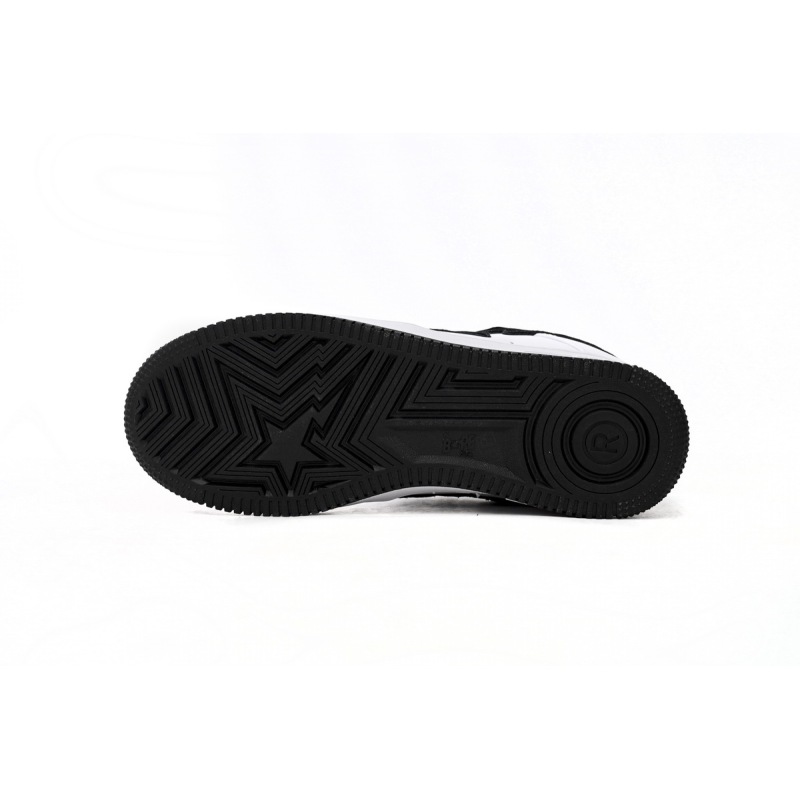 EM Sneakers A Bathing Ape Bape Sta Low White And Black Tick