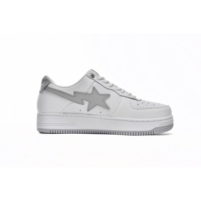 EM Sneakers A Bathing Ape Bape Sta Low White Grey 02