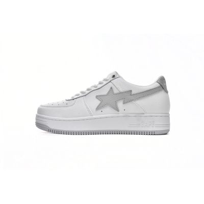 EM Sneakers A Bathing Ape Bape Sta Low White Grey 01