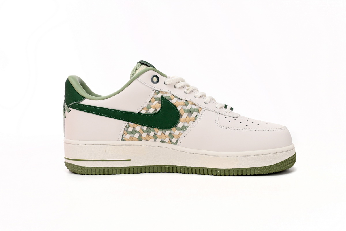 EM Sneakers Nike Air Force 1 Low '07 Premium NAI-KE Bamboo Weave Sail Gorge Green