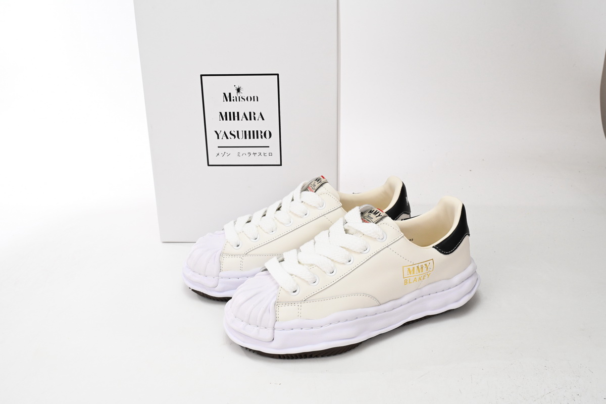 EM Sneakers Mihara Yasuhiro Blakey OG Sole Leather Low White NO.702