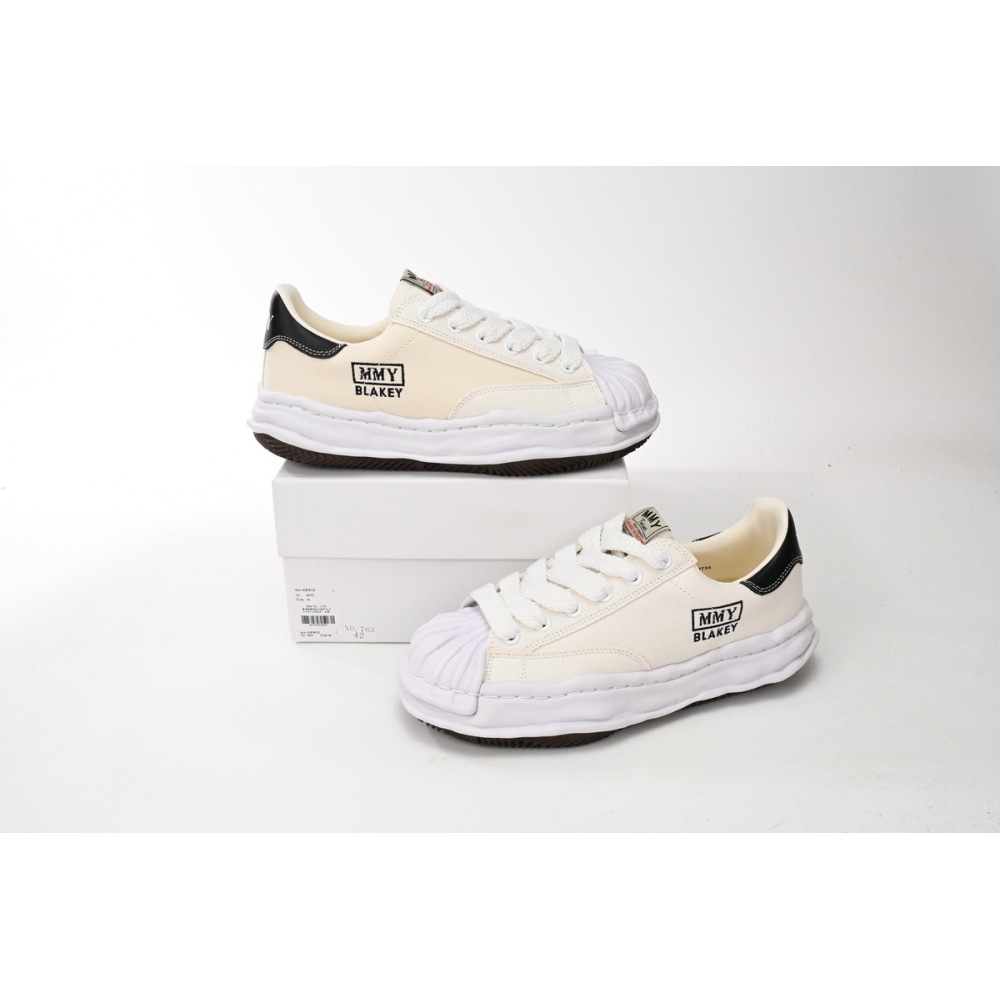 EM Sneakers Mihara Yasuhiro White and All White And Black Tail NO.763