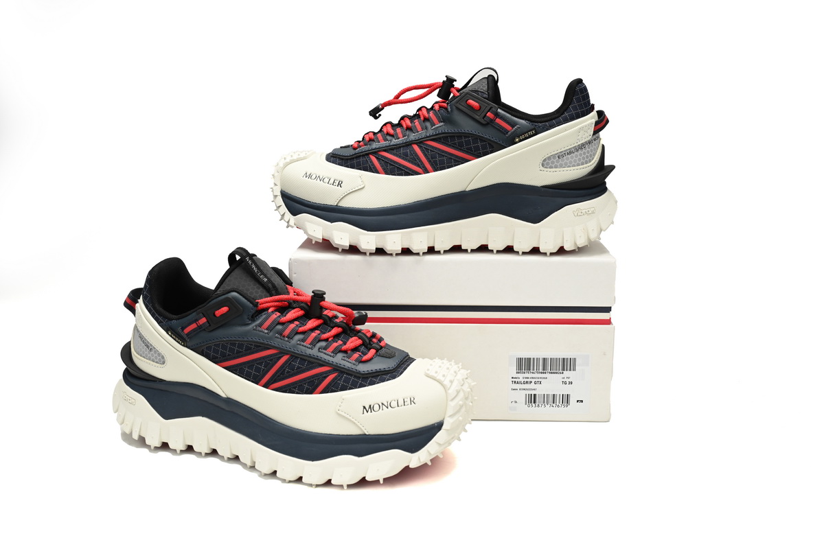 EMSneakers Moncler Trailgrip Fluorescent Black Black White Red