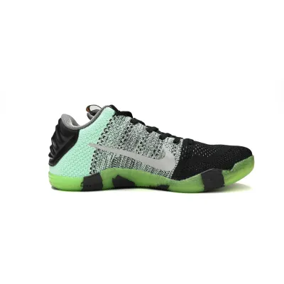 EM Sneakers Nike Kobe 11 Low Black Green Easter 02