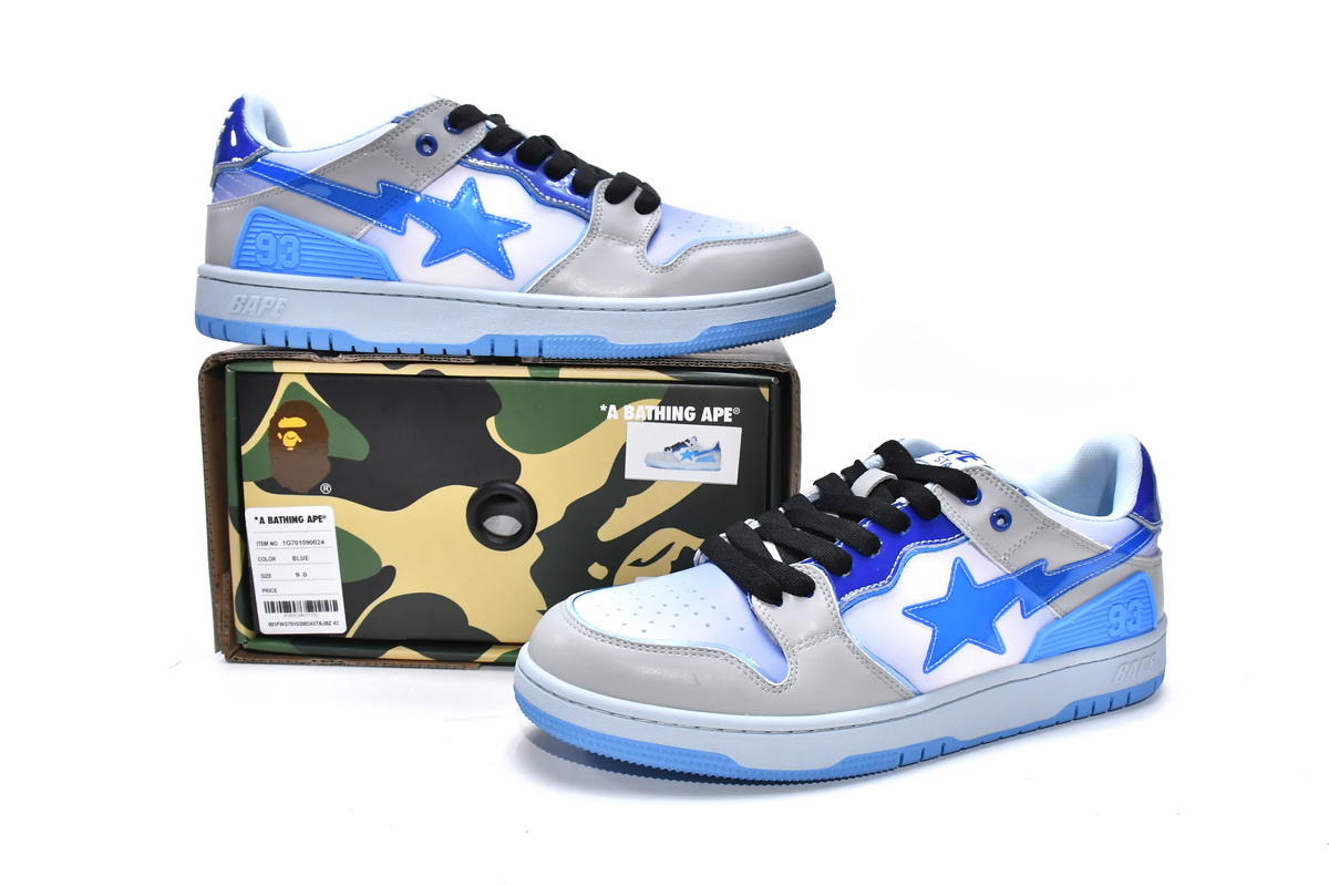 EM Sneakers A Bathing Ape Bape SK8 Sta Gradient Blue