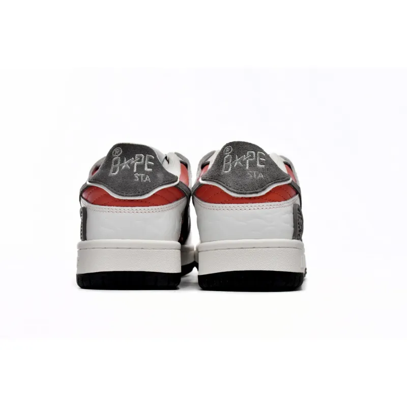 EM Sneakers A Bathing Ape Bape SK8 Sta White Red