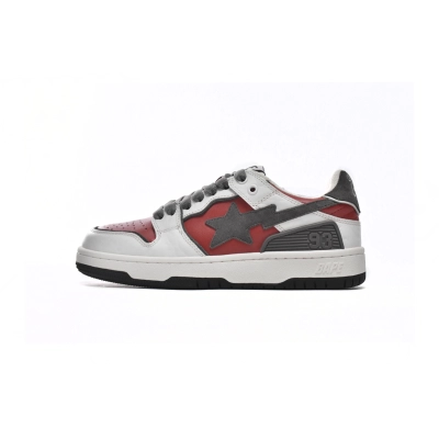 EM Sneakers A Bathing Ape Bape SK8 Sta White Red 01