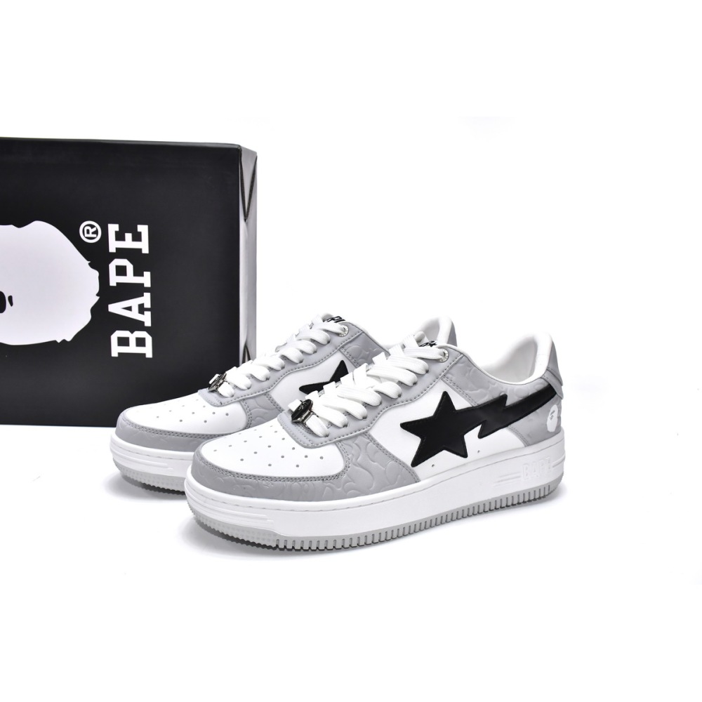 EM Sneakers A Bathing Ape Bape Sta Low Grey Black