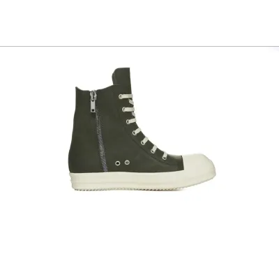 EMSneakers Rick Owens Leather High Top Green 02