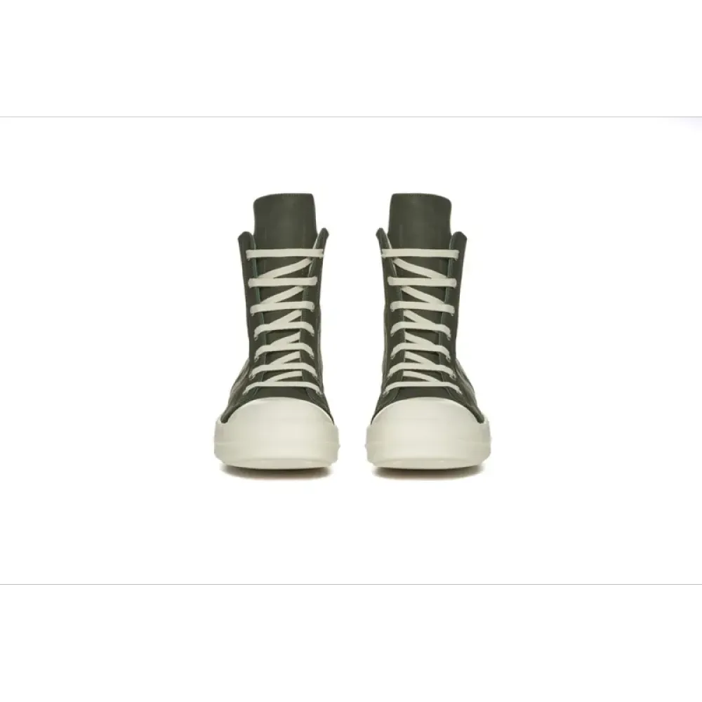 EMSneakers Rick Owens Leather High Top Green
