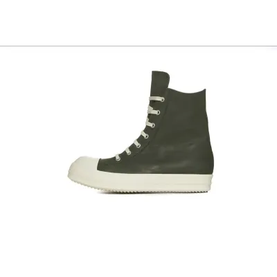 EMSneakers Rick Owens Leather High Top Green 01