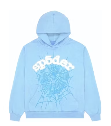 EM Sneakers Sp5der Web Hoodie Sky Blue