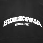 EMSneakers BACK FLIP ROUND HOODIE OVERSIZED IN BLACK/WHITE