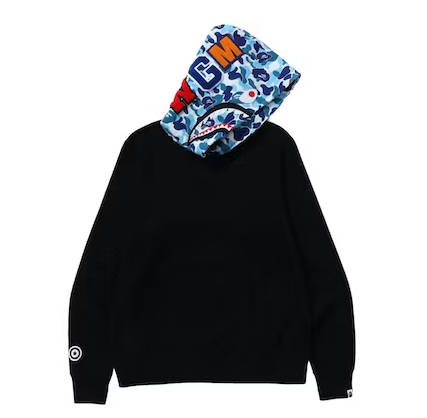 EM Sneakers BAPE ABC Camo Shark Pullover Hoodie Black