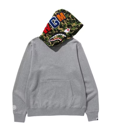 EM Sneakers BAPE ABC Camo Shark Pullover Hoodie Gray