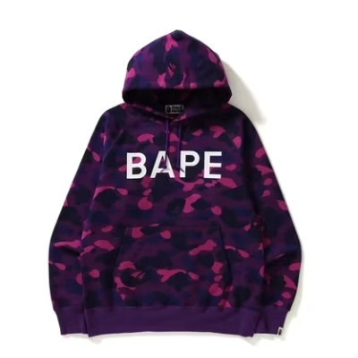 EM Sneakers BAPE Color Camo Pullover Hoodie Purple 01