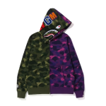 EM Sneakers BAPE Color Camo Shark Full Zip Hoodie (FW22) Green Purple