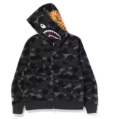 EM Sneakers BAPE Color Camo Shark Full Zip Hoodie (SS23) Black
