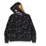 EM Sneakers BAPE Color Camo Shark Full Zip Hoodie (SS23) Black