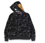 EMSneakers BAPE Color Camo Shark Full Zip Hoodie (SS23) Black