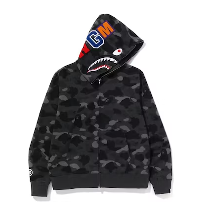 EM Sneakers BAPE Color Camo Shark Full Zip Hoodie (SS23) Black