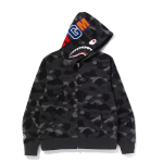 EM Sneakers BAPE Color Camo Shark Full Zip Hoodie (SS23) Black
