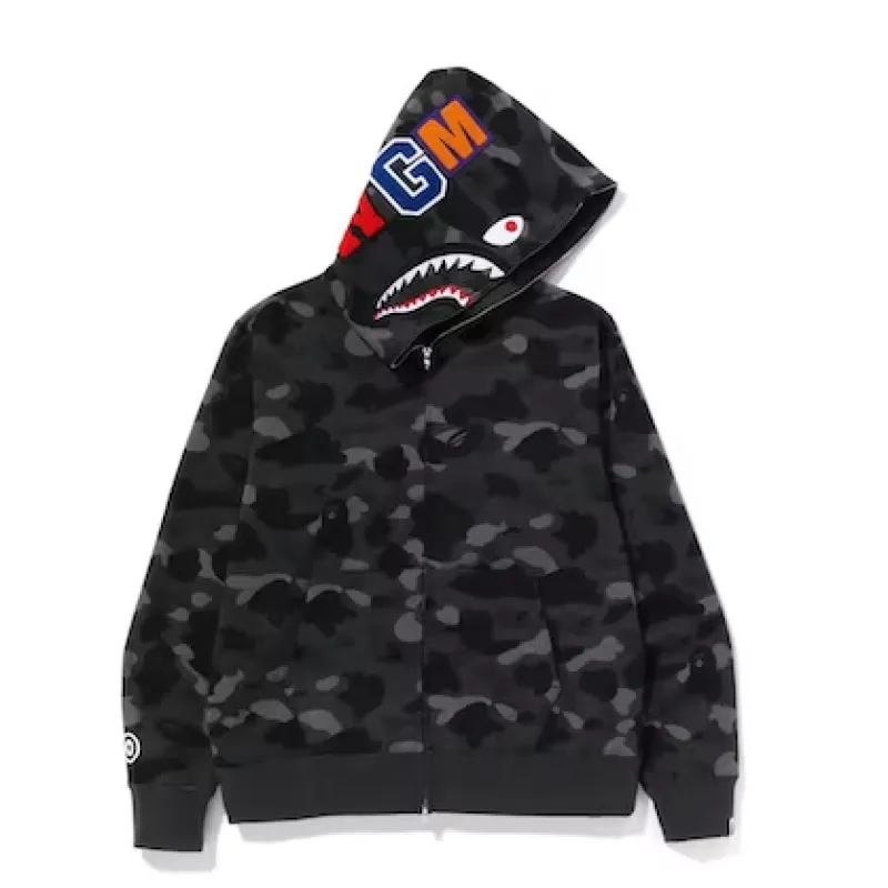 EM Sneakers BAPE Color Camo Shark Full Zip Hoodie (SS23) Black