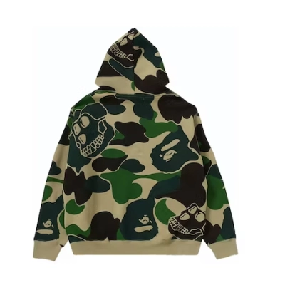 EM Sneakers BAPE x BAYC Camo Pullover Hoodie Green 02