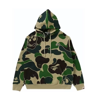 EM Sneakers BAPE x BAYC Camo Pullover Hoodie Green 01
